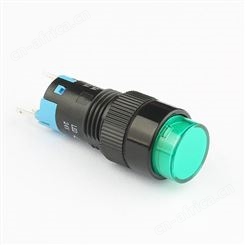AD12单极自锁带灯绿色按钮开关